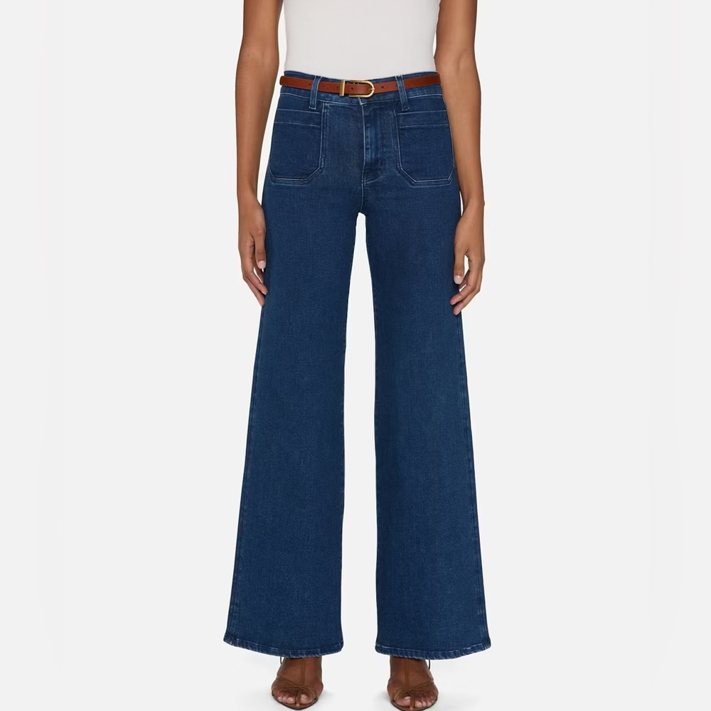 Frame Denim Blue Flare & Wide Leg Jeans